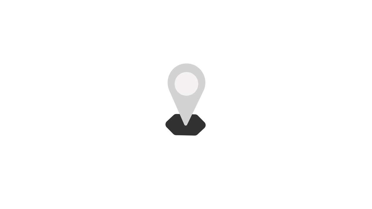 Animated Location Pin Icon Appearing and Disappearing