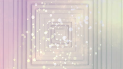 creating dreamy animation, glowing light particles form abstract geometric pattern