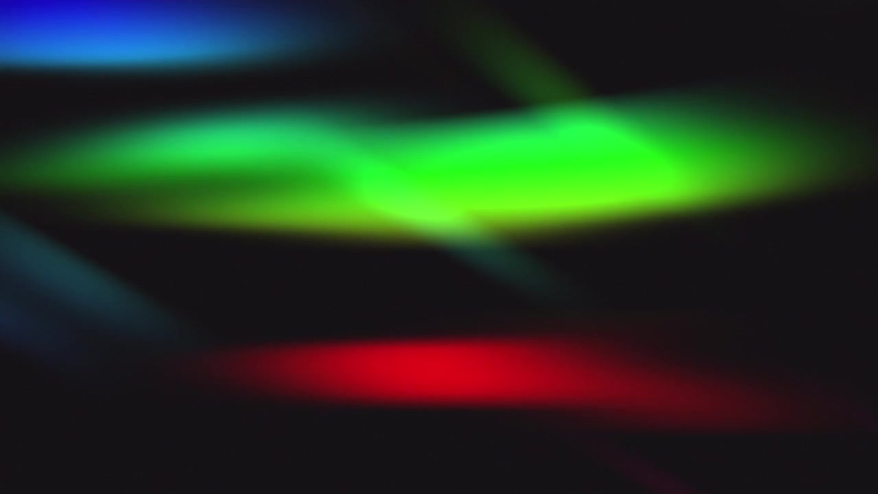 Vazamentos de Luz Abstratos e Reflexos Coloridos de Lente em Fundo Preto