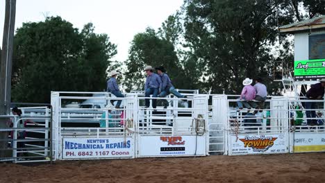 riders preparing for a rodeo competition