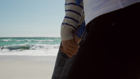 couple enjoying free time on the beach together