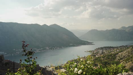 panoramic kotor bay view. montenegro