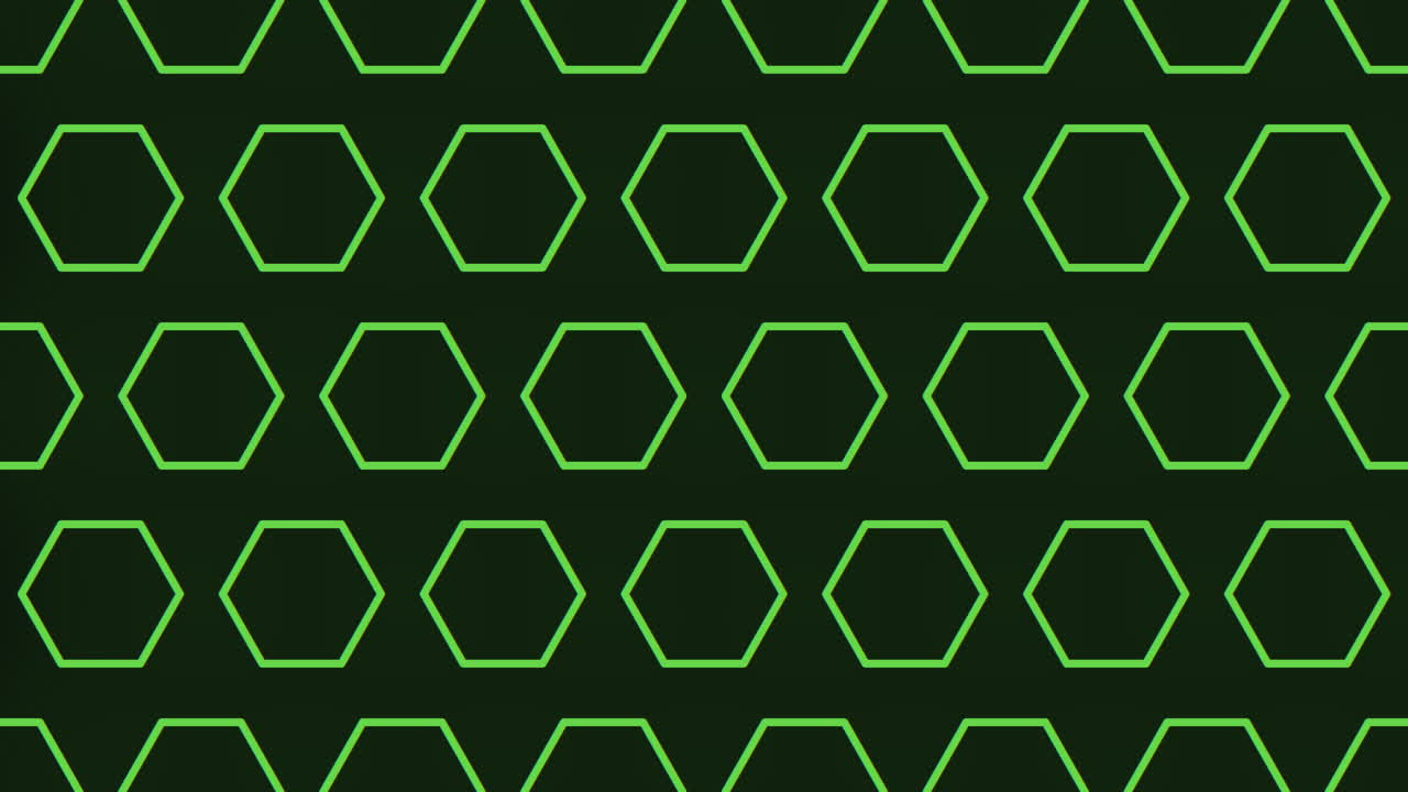 대칭 육각형 녹색 선 패턴
