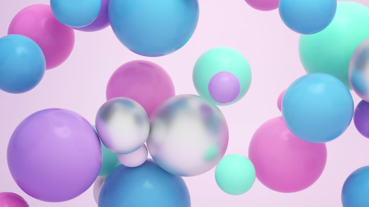 Floating Pastel Spheres