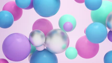 floating pastel spheres