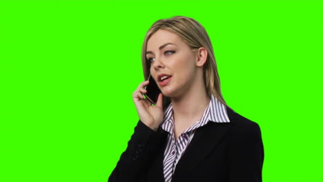chromakey - woman on telephone