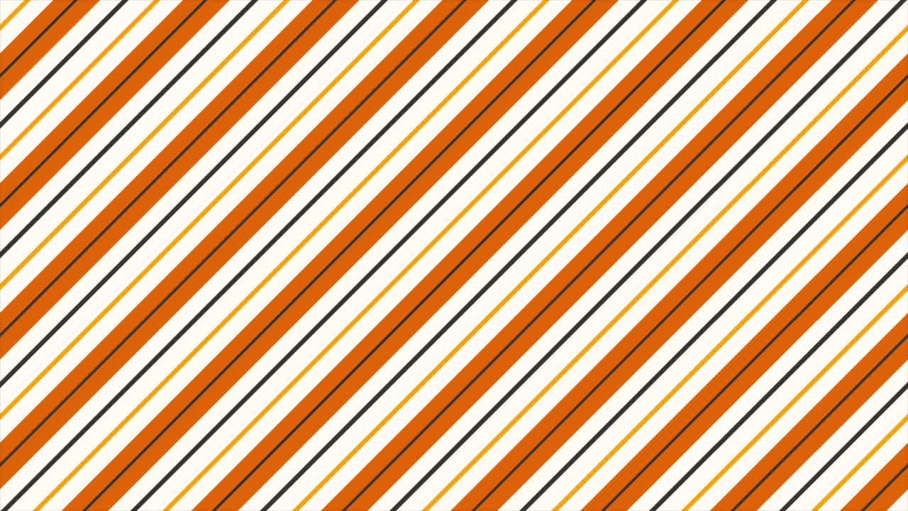 Moving Diagonal Stripes Pattern in Orange, Black, and Yellow