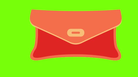 animation of a purse on a green screen