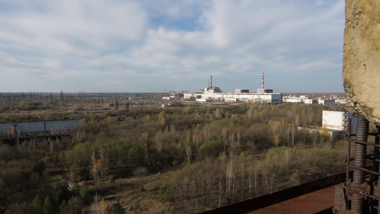 The Main Industrial Complex At Chernobyl Nuclear Power Plant Near Pripyat In The Ukrainian SSR, Soviet Union