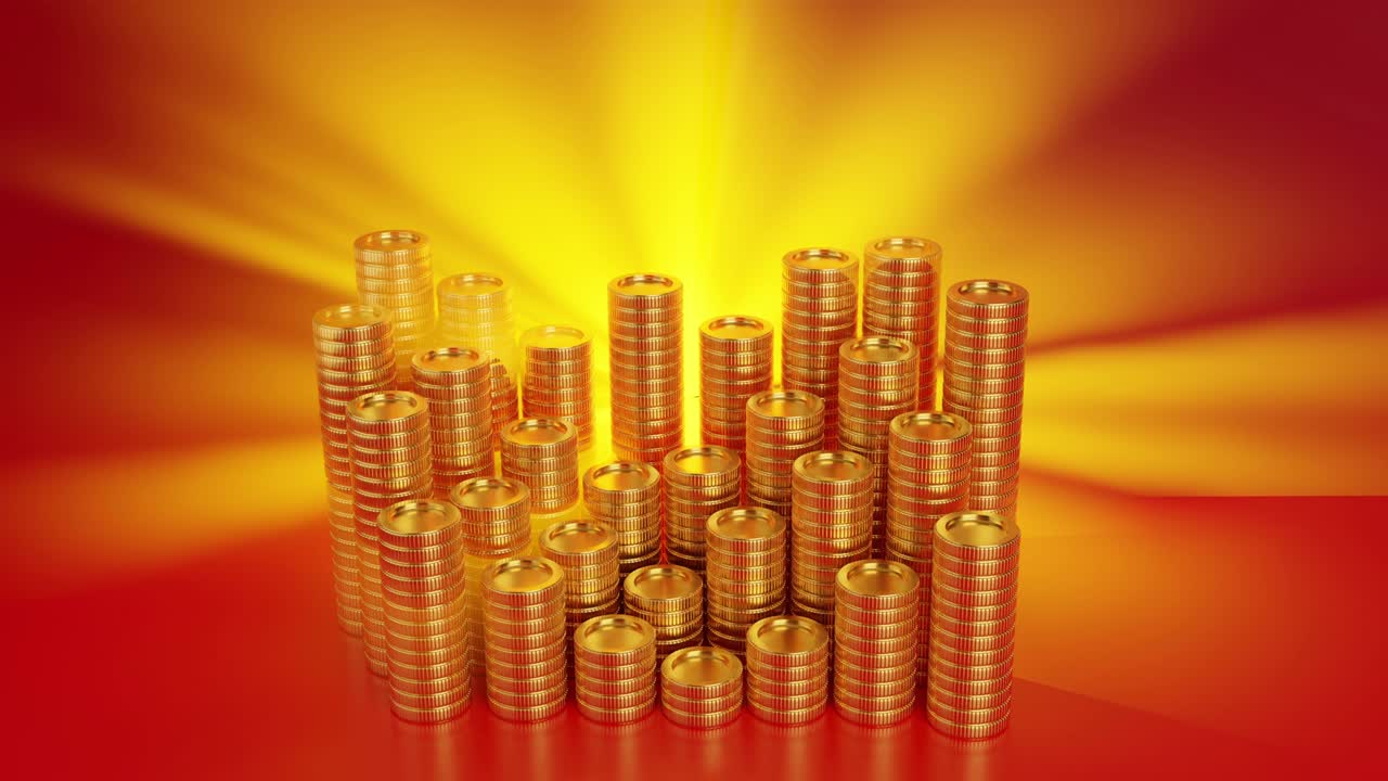 스포트 라이트 레드 배경, 잭 카지노 또는 비즈니스 성공 개념, 3d 렌더링