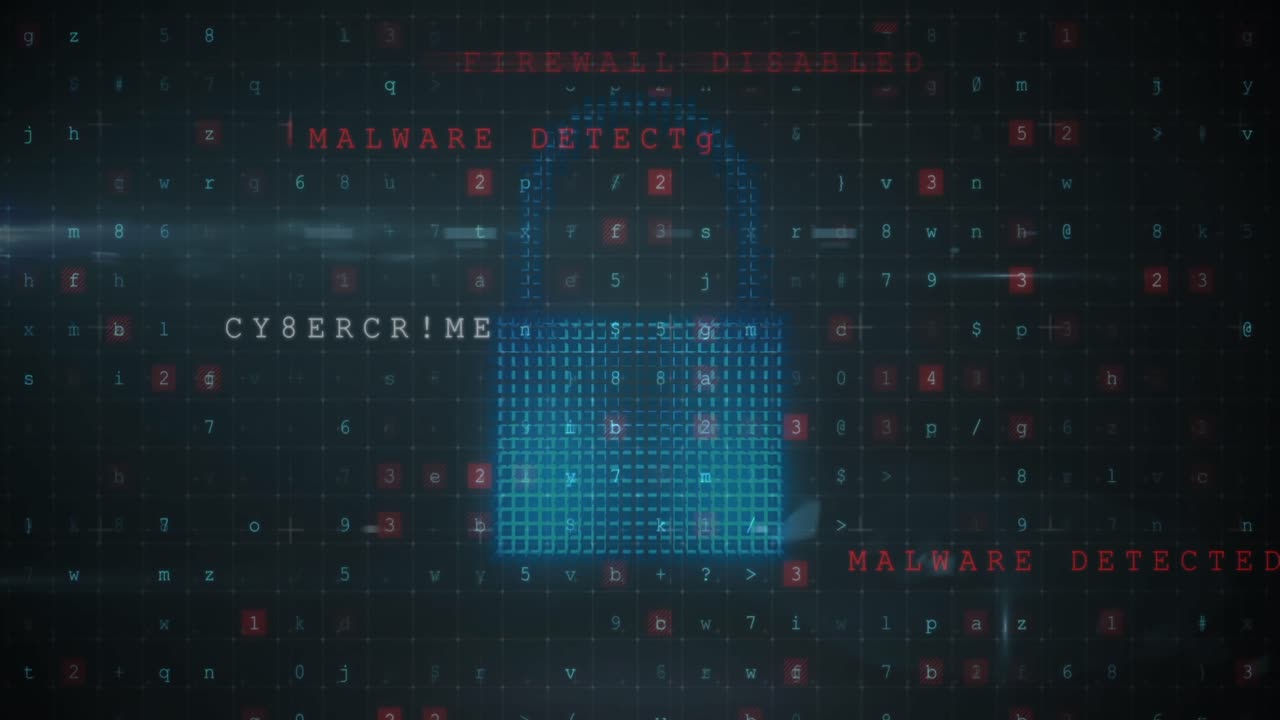 animación del procesamiento de datos a través de un candado