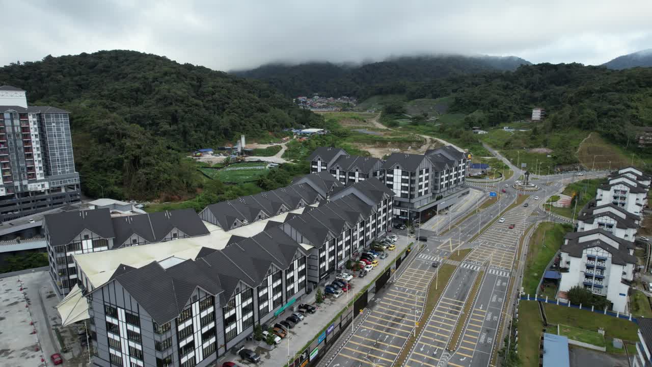 말레이시아의 카메론 하이랜드 지역 내의 브린창 지역의 일반 풍경