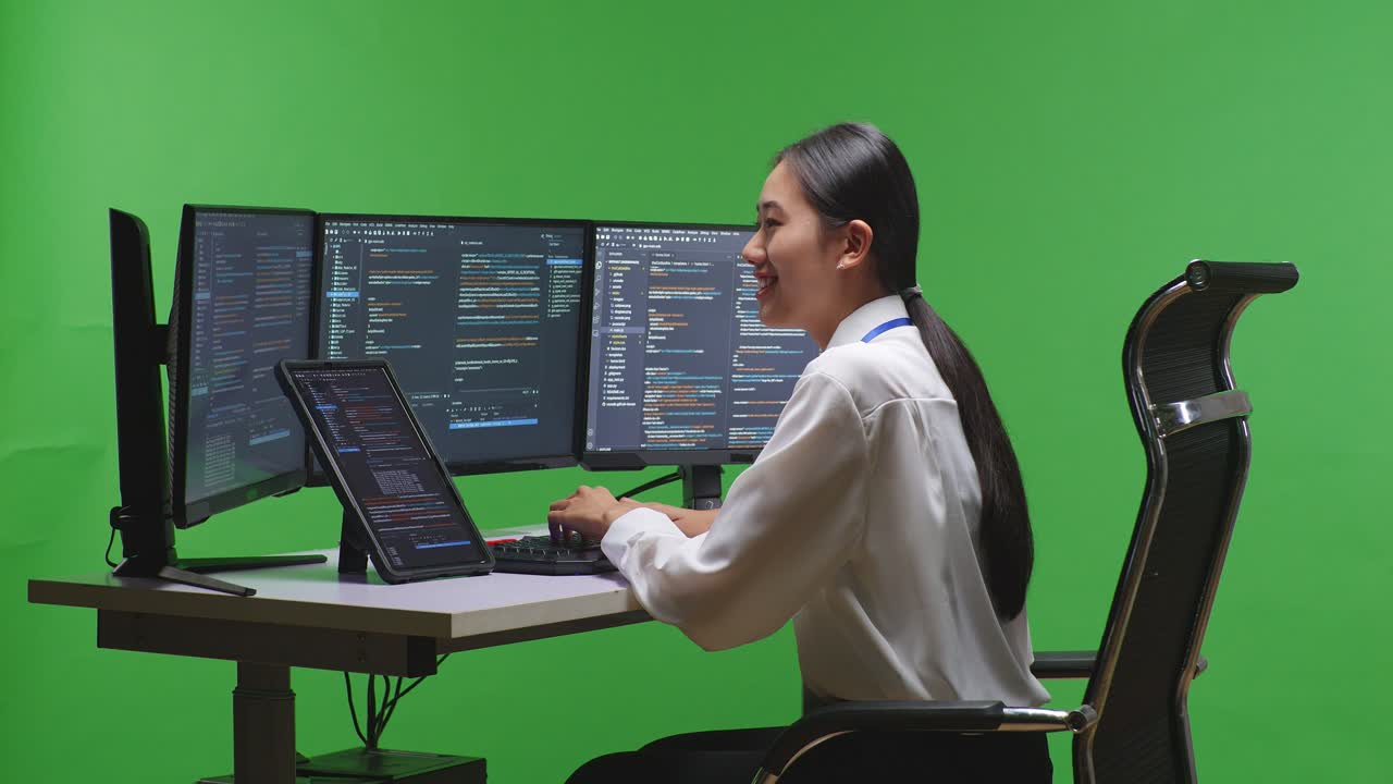 mujer programadora en el trabajo