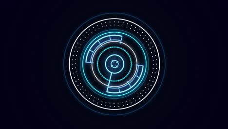futuristic hud target scanner radar rotation display computer data high tech concept element circle