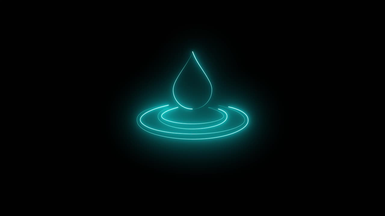 Neon Water Drop Illustration