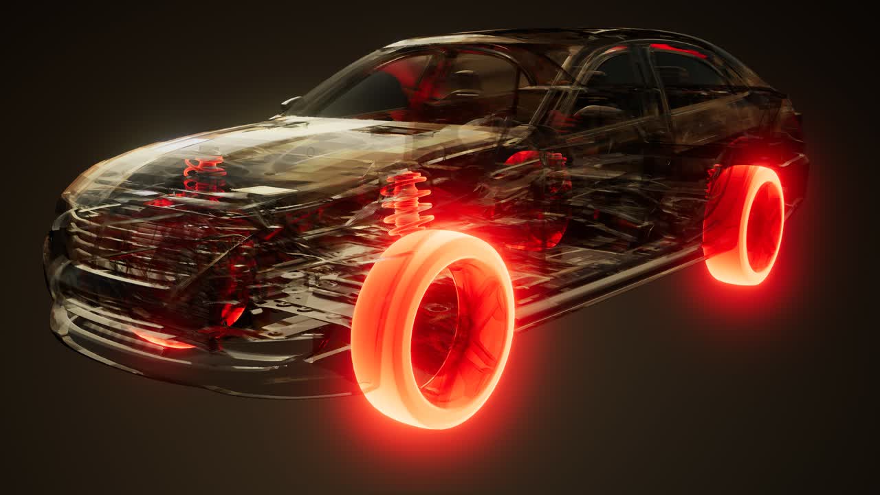 자동차 바 ⁇ 가 차 안에서 빛나고 있습니다.