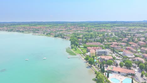 elite mansion housing at shores of lido beach galeazzi sirmione italy