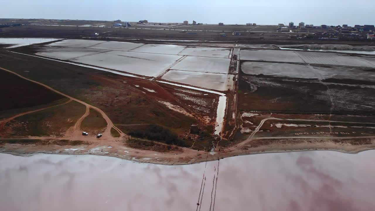 Aerial View of Salt Production Ponds
