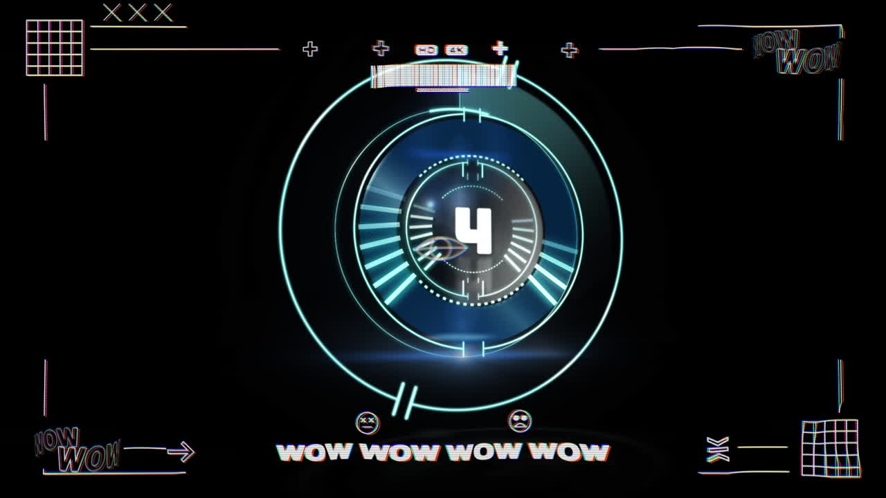 animación del cuadro blanco sobre el escaneo de alcance sobre fondo negro