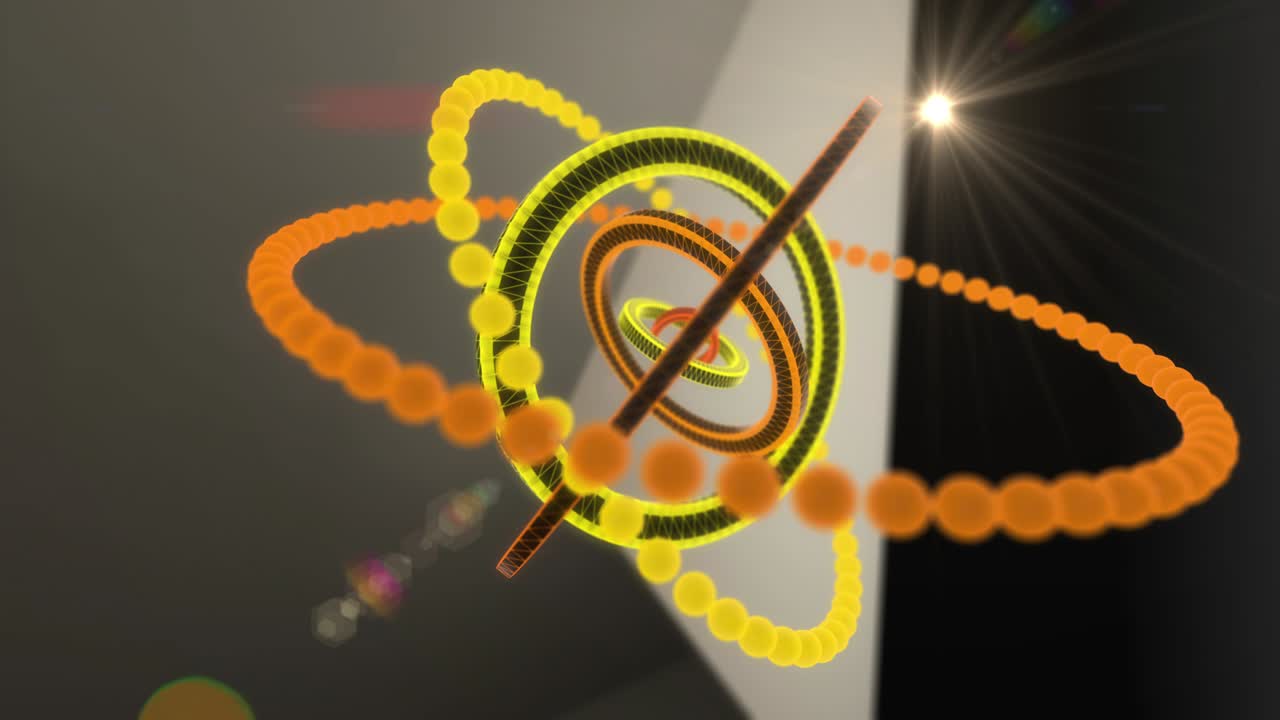 fondo geométrico de marco de alambre amarillo-naranja