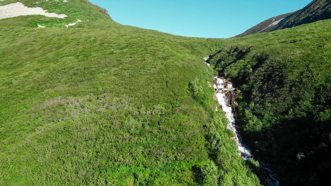 Scenic Mountain Waterfall Landscape
