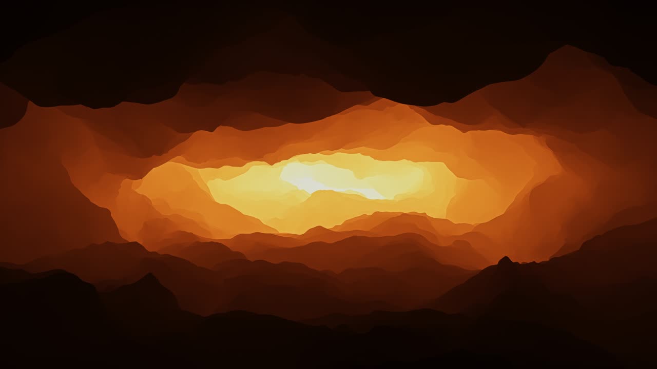 animación de ciencia ficción en 3d volar en un túnel en algún planeta, fondo abstracto de 4k