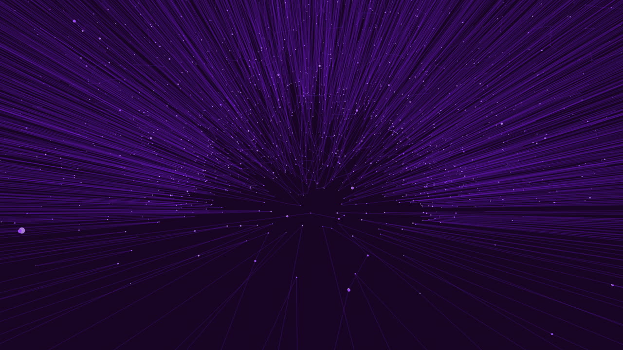Dynamic purple background with moving white lines