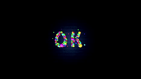 ok beautiful colorful animation on a dark background