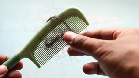 hair loss and a comb