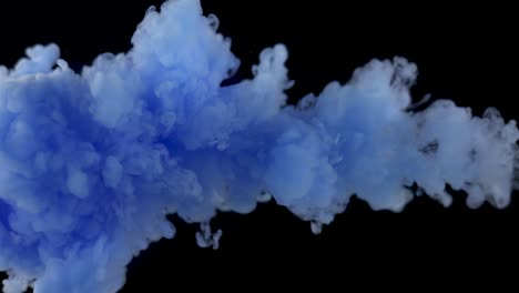 blue paint in the water