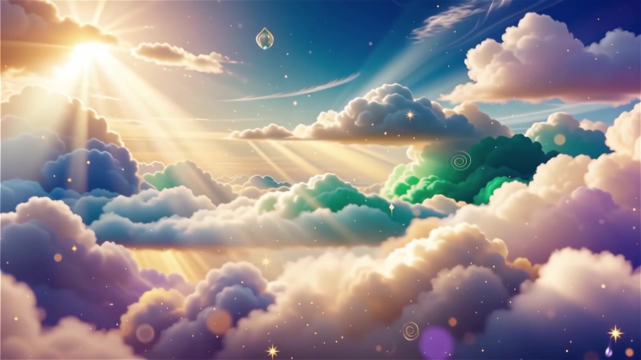 Christian Heavenly Light Worship Background