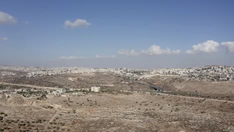 palestinian beit hanina neighborhood, jerusalem aerial view