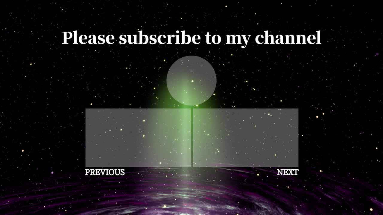 은하계 엔드 카드 엔딩 스크린 모션 그래픽