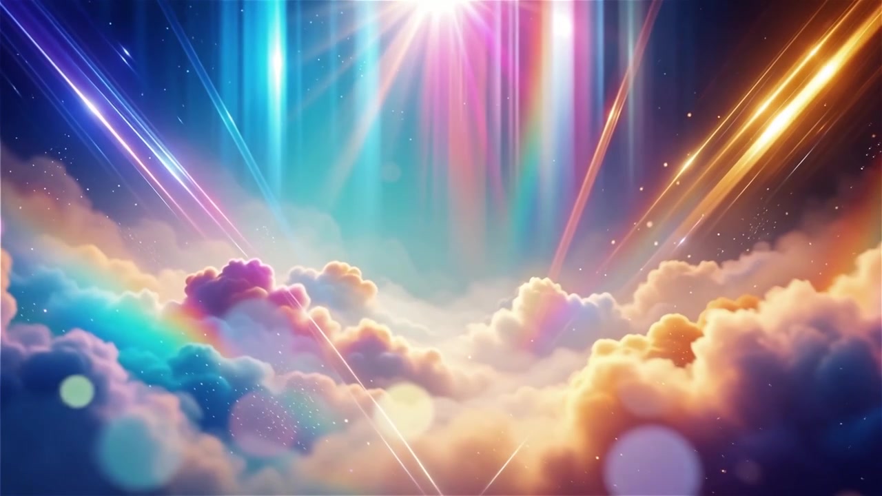 Christian Heavenly Light Worship Background