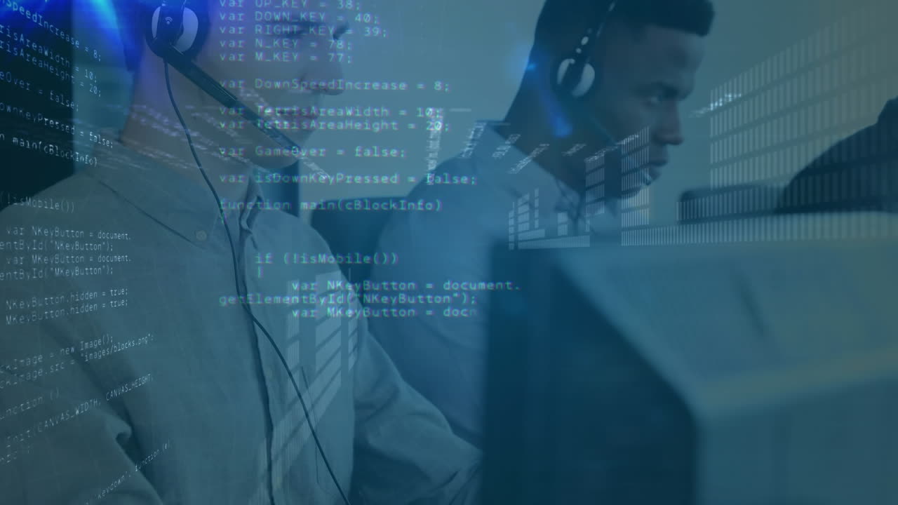 Animation of data processing over a multi-ethnic group of call centre workers