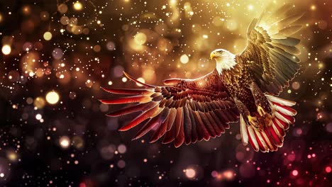 majestic bald eagle in flight