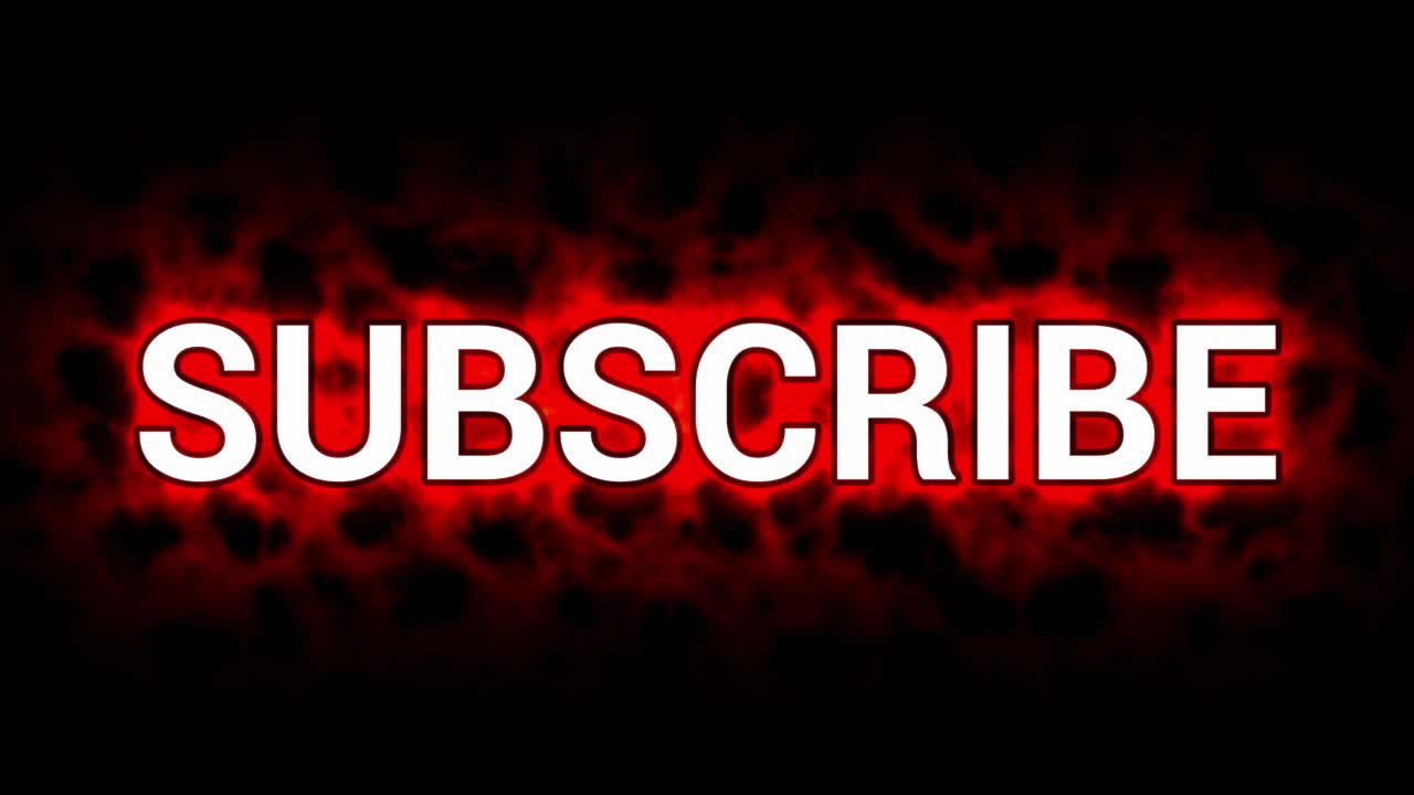 perfect looping large red subscribe graphic with mist effect