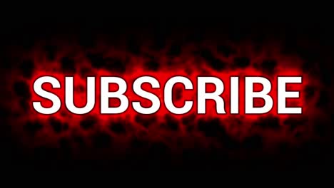 perfect looping large red subscribe graphic with mist effect