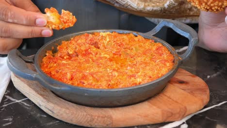 delicious turkish menemen - a traditional breakfast dish