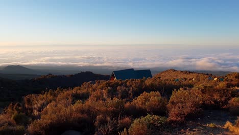 stunning view above the clouds from horombo hut on kilimanjaro