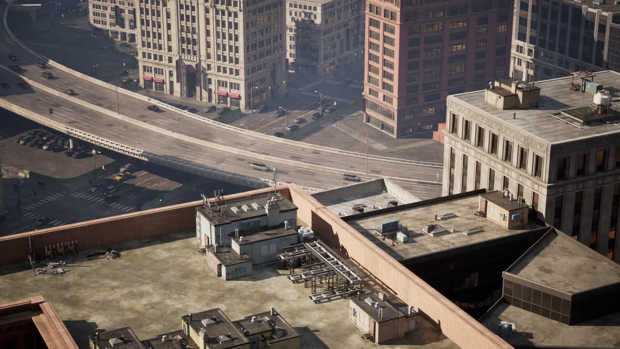 뉴욕 시의 초고층 빌딩과 함께 맨해튼 도시 풍경