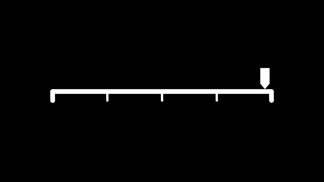 Simple infographic timeline icon animation isolated on black background