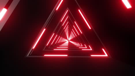 triangular neon light tunnel