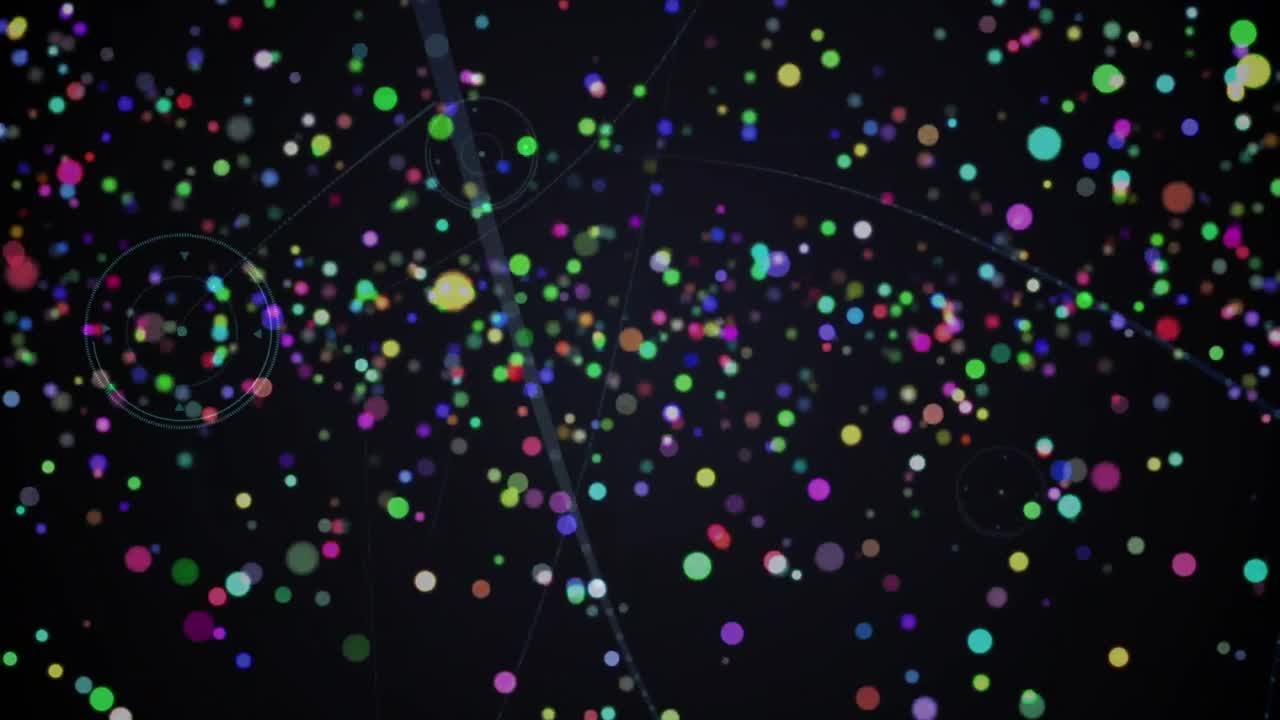 Animation of glowing spots over network of connections