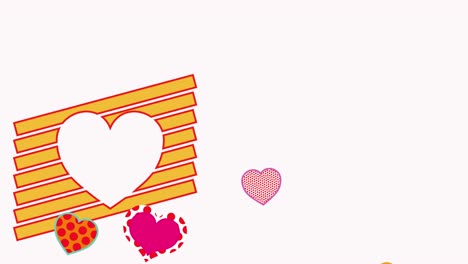 fondo de animación en forma de corazón