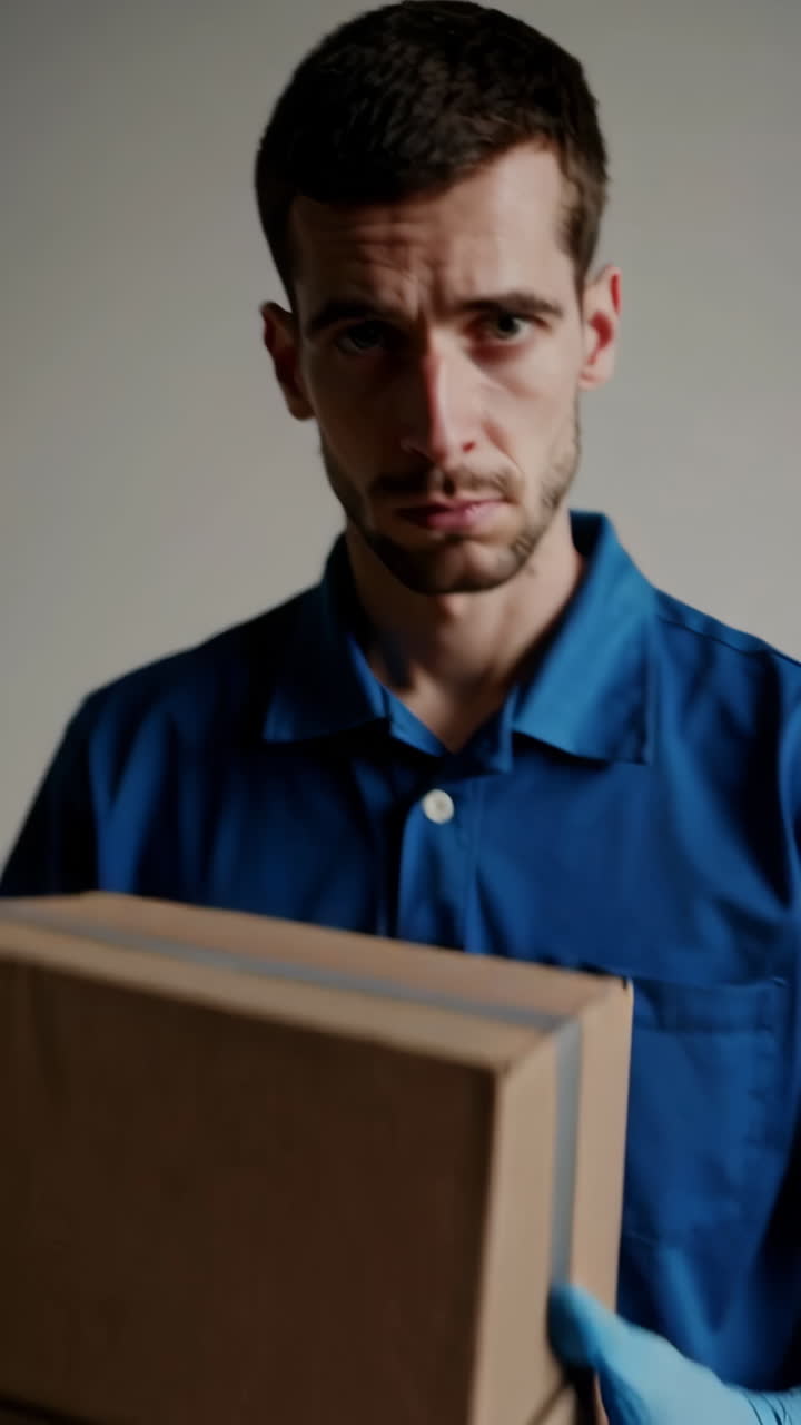 Delivery Person Carrying a Package