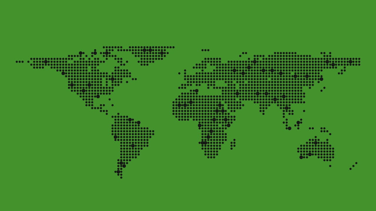 mapa mundial de ubicaciones que conectan los puntos