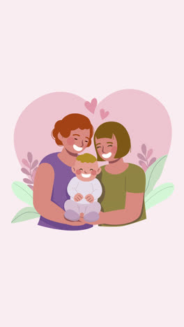 happy family with a baby