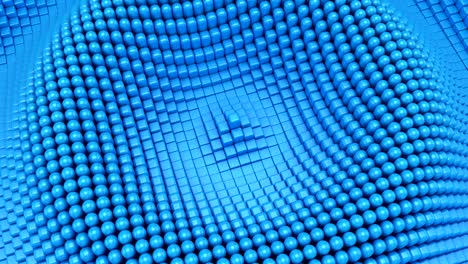 cubes turn into capsules and form a wave