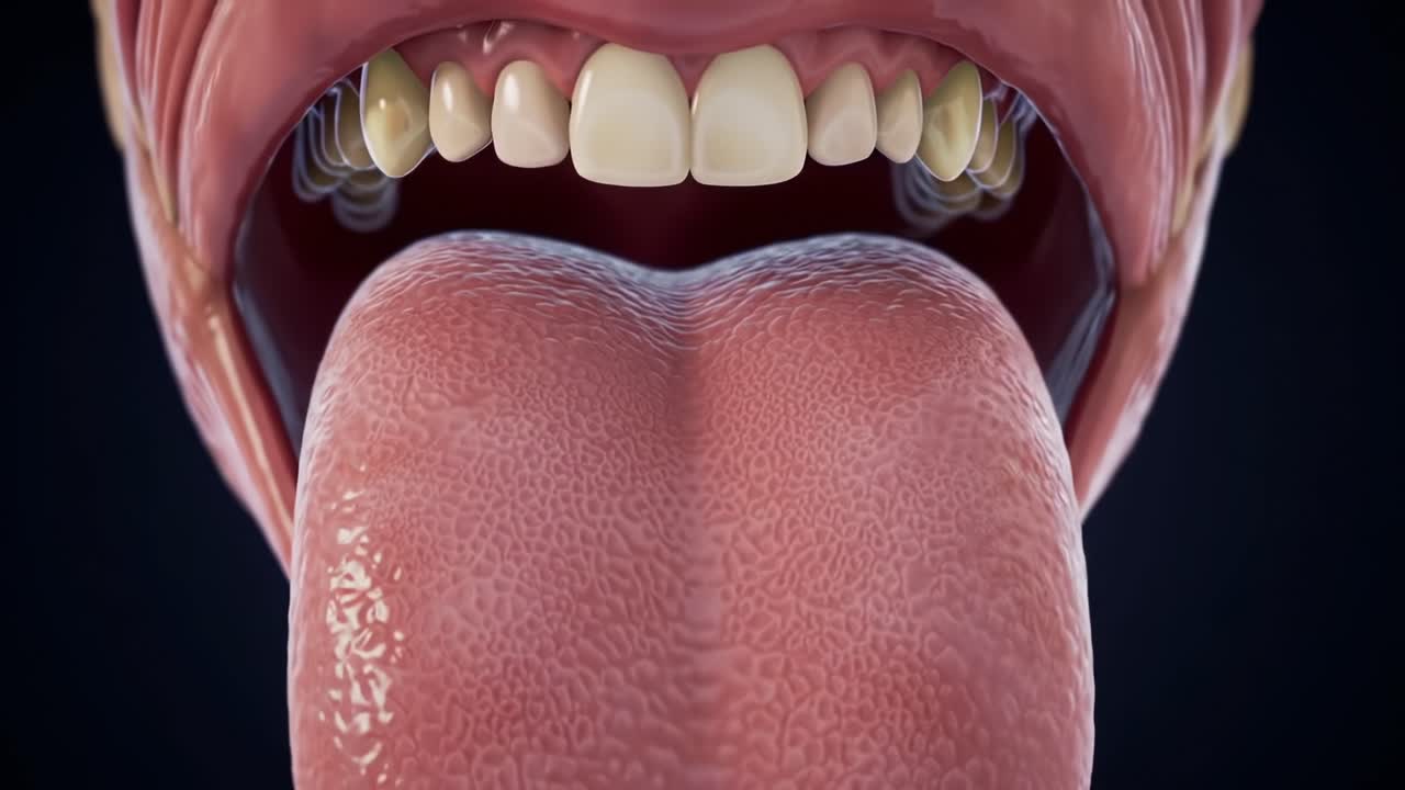 A Close-Up Look at the Human Tongue and Oral Anatomy: The Interplay of Muscles, Texture, and Function in a Highly Detailed Visualization